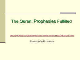 Powerpoint-Arabic/Quran and foretelling.pps