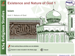 Existence and Nature of God – Islam
