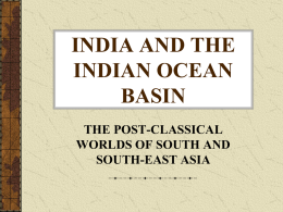 Post-Classical India and the Indian Ocean Basin