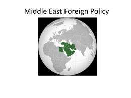 Middle East Foreign Policy