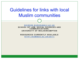 Guidelines for links with local Muslim communities