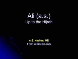 Ali up to Hijrah