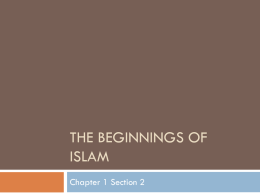 The Beginnings of Islam