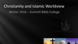 Christianity and Islamic Worldview