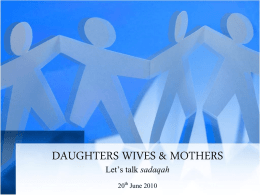 Sahîh al-Bukhârî - Home - Daughters, Wives and Mothers