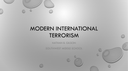 Modern International Terrorism