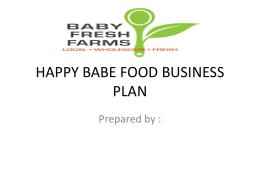 HAPPY BABE FOOD BUSINESS PLAN