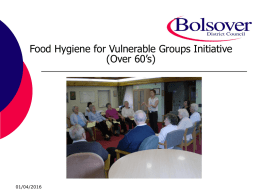 Food Hygiene for vulnerable groups initiative