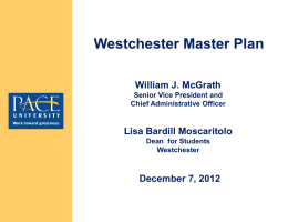 Westchester Master Plan Faculty Council 12-7