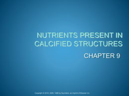 nutrients present in calcified structures