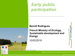 5 Early public participation in France