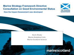 Marine Strategy Framework Directive Consultation on Good