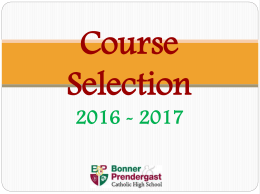 Course Selections Due: April 4