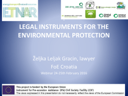 Zeljka Leljak Gracin_Legal Instuments for the Environmental
