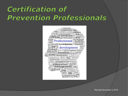 here - Prevention Specialist Certification Board of Washington