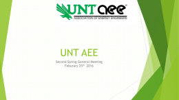 UNT AEE - UNT Association of Energy Engineering