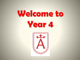 Welcome to Year 4 - Alexandra Junior School