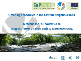 Greening Economies in the Eastern Neighborhood