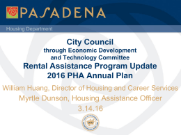 What Is the PHA Annual Plan?