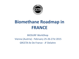 BIOSURF-WS-Biomethane Roadmap in France