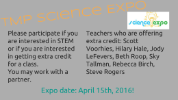 TMP Science Expo PowerPoint