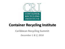 Container Recycling Institute