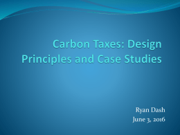 Carbon Taxes, Ryan Dashx