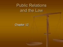 Public Relations and the Law