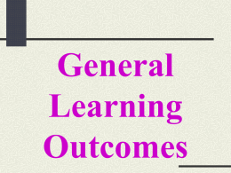 General Learning Outcomes Nonverbal Communication
