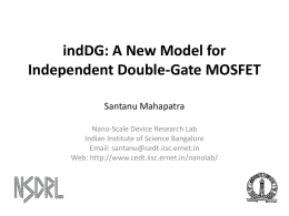 indDG: A New Model for Double-Gate MOSFET - MOS-AK