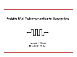 Resistive RAM: Technology and Market Applications