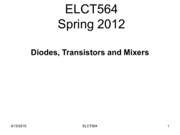 Diodes, Transistors and Mixers