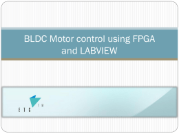 BLDC Motor control using FPGA and LABVIEW