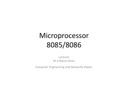 Microprocessor 8085/8086