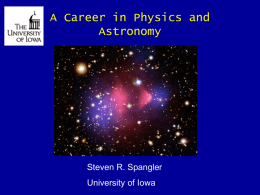 A Career in Physics and Astronomy