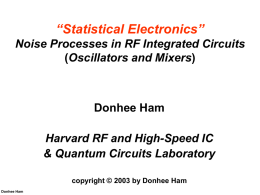 Noise in High Speed Integrated Circuits