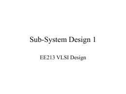 Sub-System Design 1