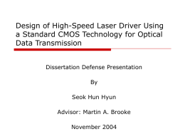 Design of Low Power and High Speed Laser Driver using the