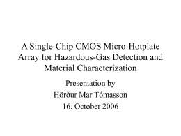 A Single-Chip CMOS Micro-Hotplate Array for Hazardous
