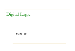 Digital Logic - University of Waikato
