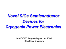 Development of Ge and Si-Ge Semiconductor Devices for