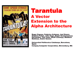 Trantula A Vector Extension to the Alpha Architecture