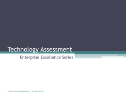 Technology Assessment - Lean Enterprise Leadership