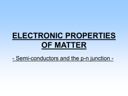 ELECTRONIC PROPERTIES OF MATTER