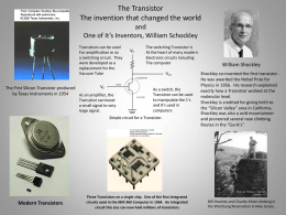The Transistor The invention that changed the world and