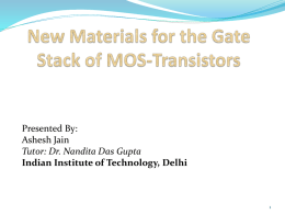 High-K & Metal gate Transistors