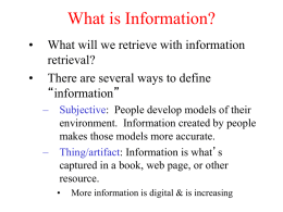 What is Information