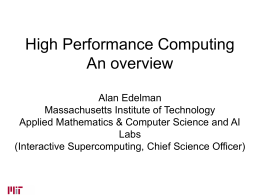 High Performance Computing An Overview