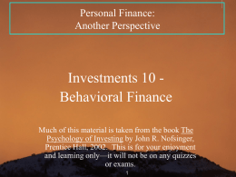 MBA620-19 Investments 10 - Behavioral