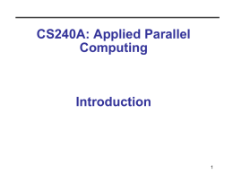 CS267: Introduction - UCSB Computer Science